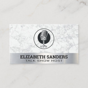 Podcast Old Microphone Business Card