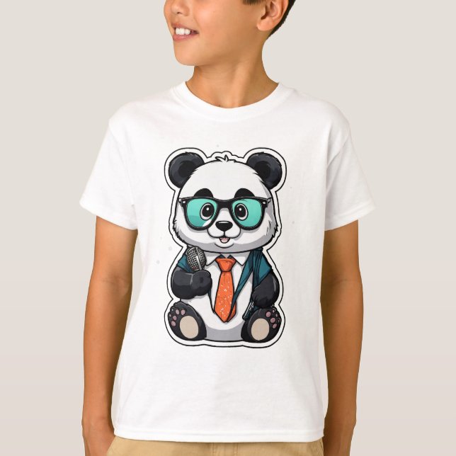 Podcast Panda – The Coolest Host in Bamboo! T-Shirt (Front)