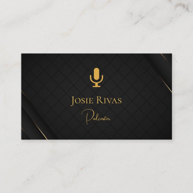 Podcast, Podcaster Business Card (Front)