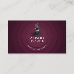 Podcast Producer/Vocal Coach/Voice actor Business Card