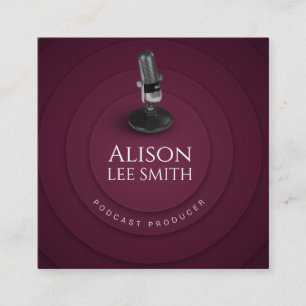 Podcast Producer/Vocal Coach/Voice actor Square Business Card