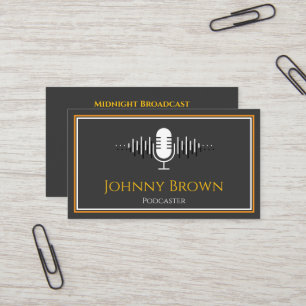 Podcaster DJ Disc Jockey Business Card
