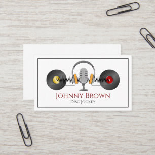 Podcaster DJ Disc Jockey Business Card