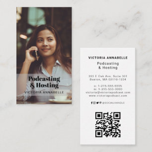 Podcasting & Hosting Photo QR Code Business Card