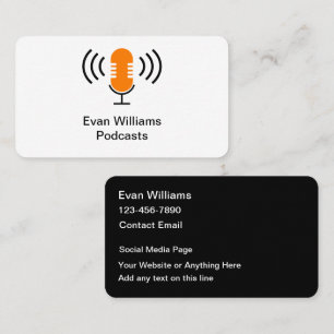 Podcasting Professional Medial Mogul Business Card