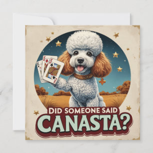 Poddle loves canasta game  invitation