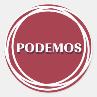 podemos classic round sticker