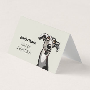 Podenco and Galgo drawing black and white and grey Business Card