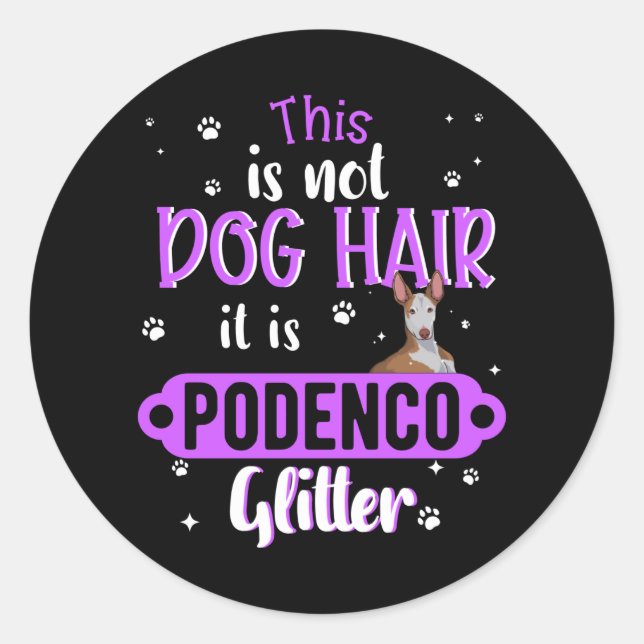 Podenco Greyhound Dog Funny Gift Idea Classic Round Sticker (Front)