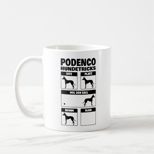 Podenco Hundetricks Windhund Ibizan Hound Coffee Mug (Left)