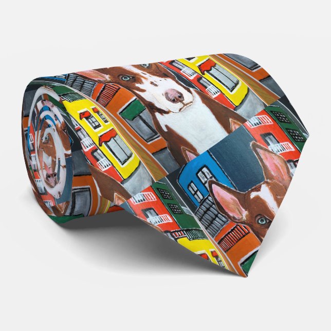 Podenco in Town Painting by Alfred Fox Tie (Rolled)