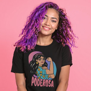 Poderosa Hand Drawn Spanish Latina Woman T-Shirt
