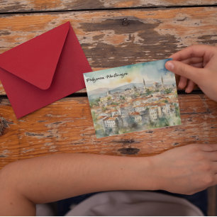 Podgorica Montenegro Panorama View Postcard