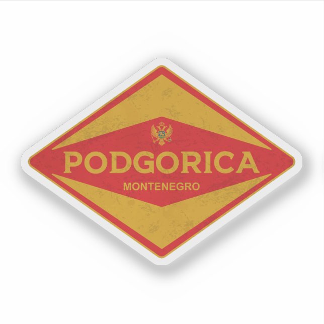 Podgorica Montenegro Vintage (Front)