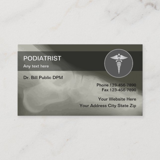 Podiatrist Business Cards (Front)