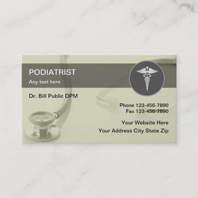 Podiatrist Business Cards (Front)