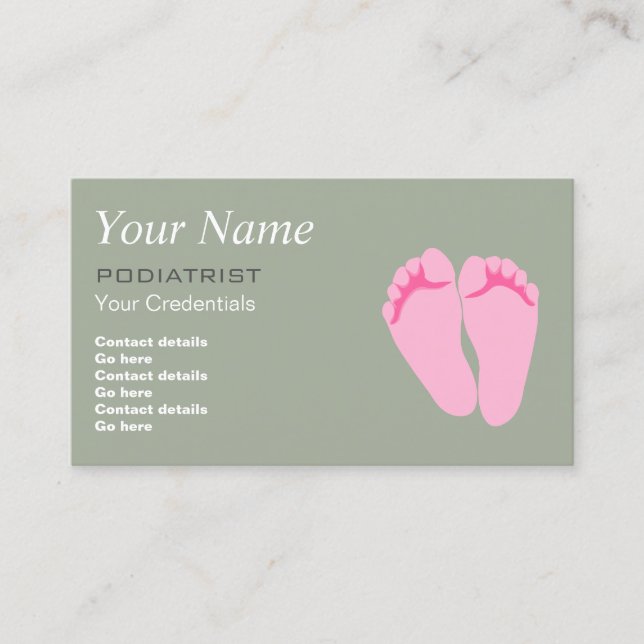 Podiatrist Chiropodist Appointment Business Cards (Front)