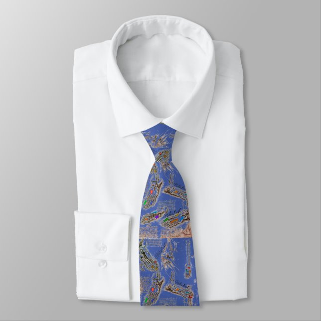 Podiatrist Da Vinci Tie Blue (Tied)
