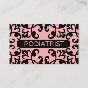 Podiatrist Damask Business Card