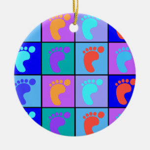 Podiatrist Feet Pattern Ceramic Tree Decoration