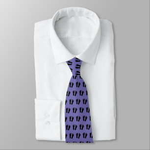 Podiatrist Feet Pattern Purple Tie