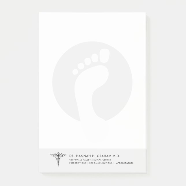 Podiatrist | Foot Doctor Customisable Lined Post-i Post-it Notes (Front)