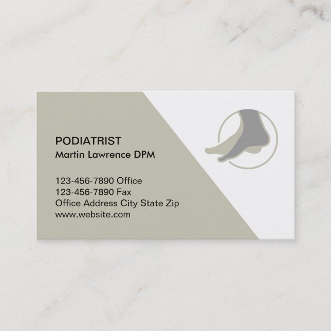 Podiatrist Foot Doctor Medical Business Cards (Front)