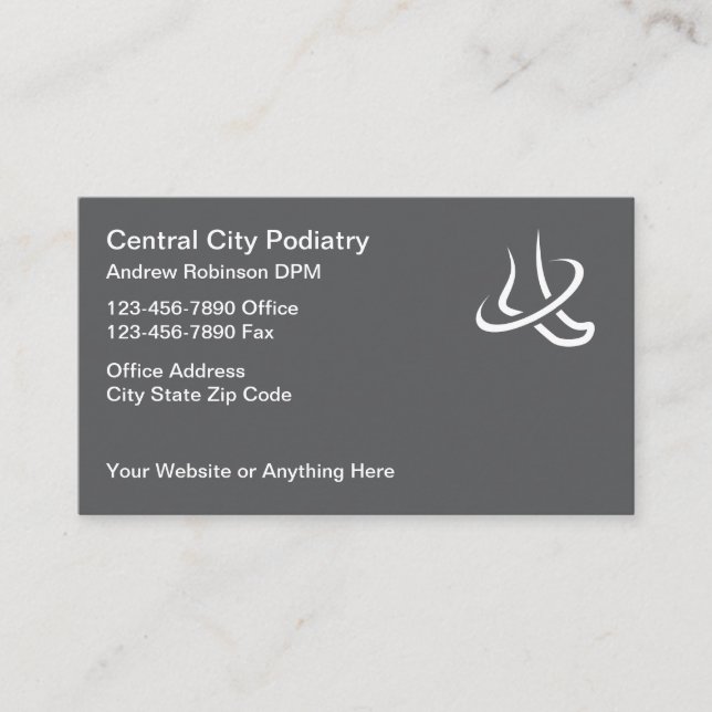 Podiatrist Foot Doctor Office Medical  Business Card (Front)