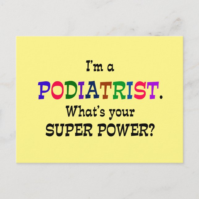 Podiatrist humour postcard (Front)