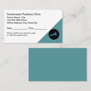 Podiatrist Office Appointment of Podiatry Business Card