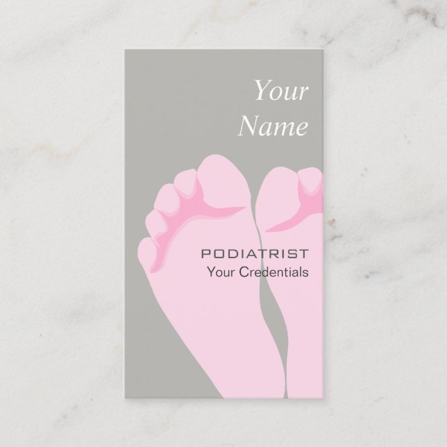 Podiatrist or Chiropodist Business Cards (Front)