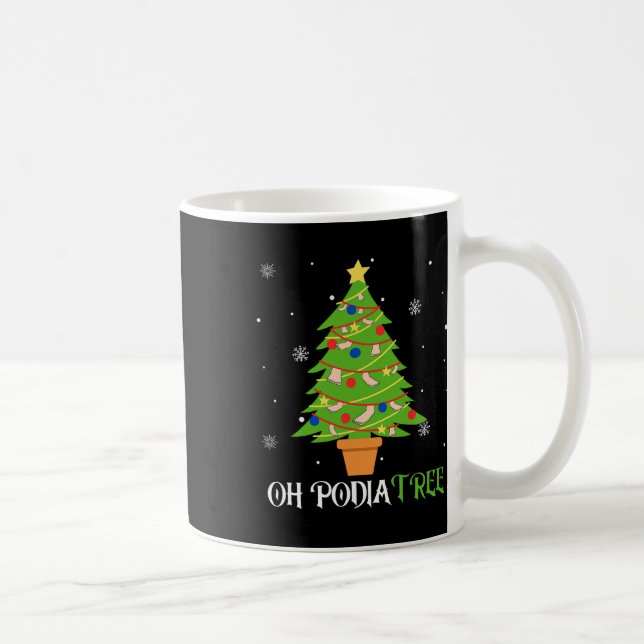 Podiatry christmas tree podiatrist foot medical as coffee mug (Right)