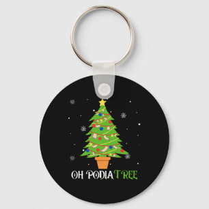 Podiatry christmas tree podiatrist foot medical as key ring