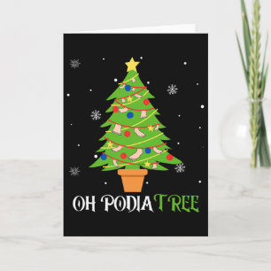 Podiatry Christmas Tree Podiatrist Foot Medical Is Card