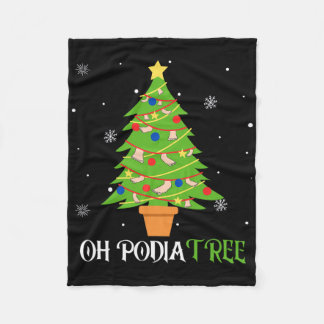 Podiatry Christmas Tree Podiatrist Foot Medical Is Fleece Blanket
