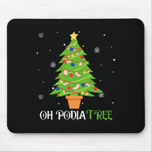 Podiatry Christmas Tree Podiatrist Foot Medical Is Mouse Mat