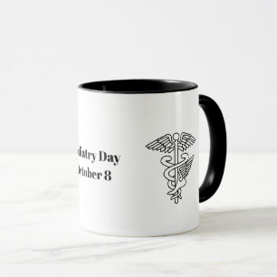 Podiatry Day Mug with Podiatry Medical Symbols