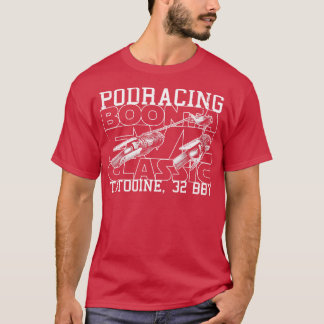Podracing Scifi Fictional Futuristic Racing Retro T-Shirt