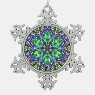 Pods Kaleidoscope Snowflake Ornament
