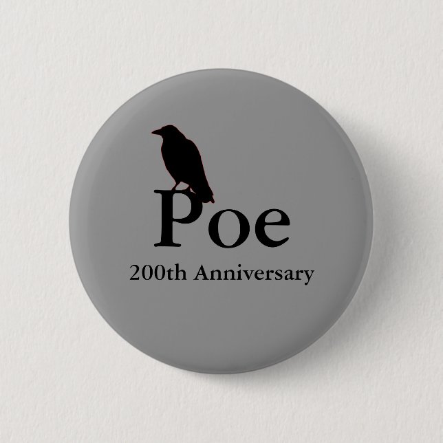 Poe 200th Anniversary Button (Front)
