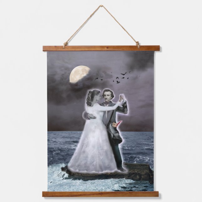 Poe and Annabel Lee Dancing by the Sea Hanging Tapestry (Front)