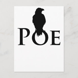 Poe Edgar Allan Poe und der Rabe Postcard