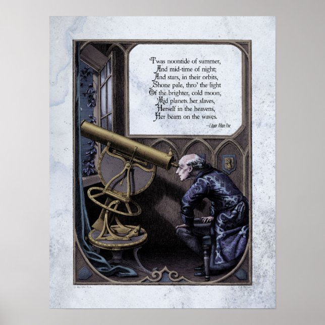 Poe "Evening Star" Steampunk Victorian Art 17x22 Poster (Front)