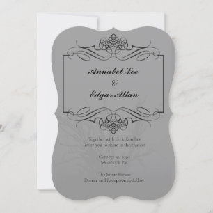 Poe Inspired Wedding Invite