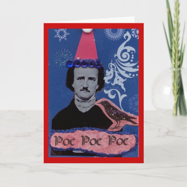 Poe Poe Poe Holiday Card (Front)