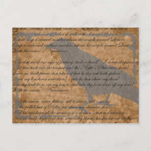 Poe Raven Goth Postcard