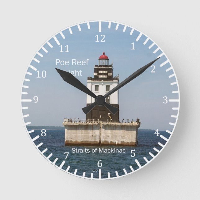 Poe Reef Light Round Clock (Front)
