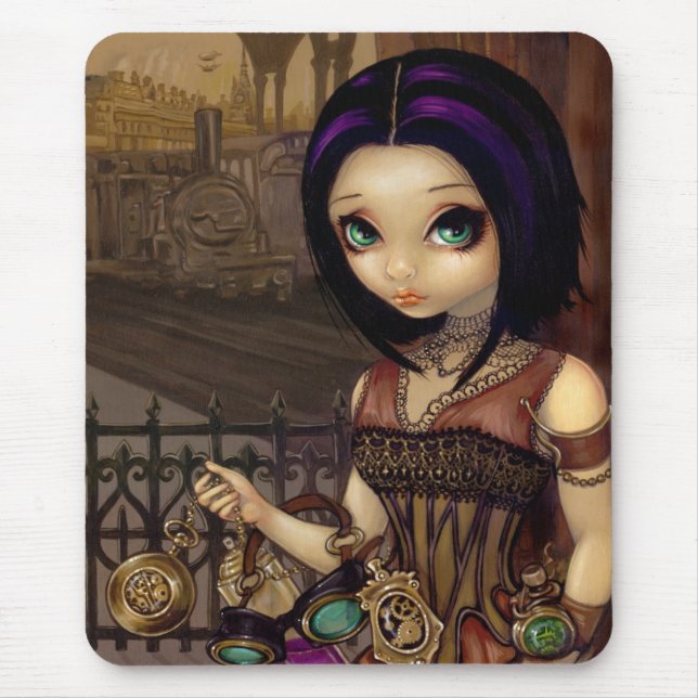 Poe - steampunk fairy Mousepad (Front)
