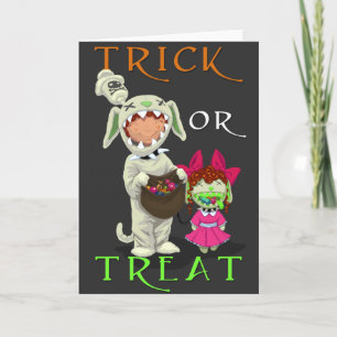 Poe the Goodbye Puppy Halloween Card