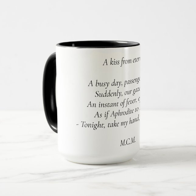 Poem "A kiss from eternity" Mug (Front Left)